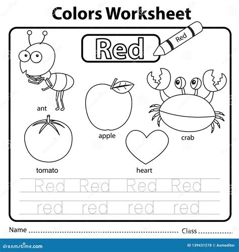 Red Coloring Sheets For Preschool