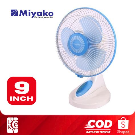 Jual Kipas Angin Meja 9 Inch Miyako 2in1 KAD 927 30 Watt Desk Fan Wall