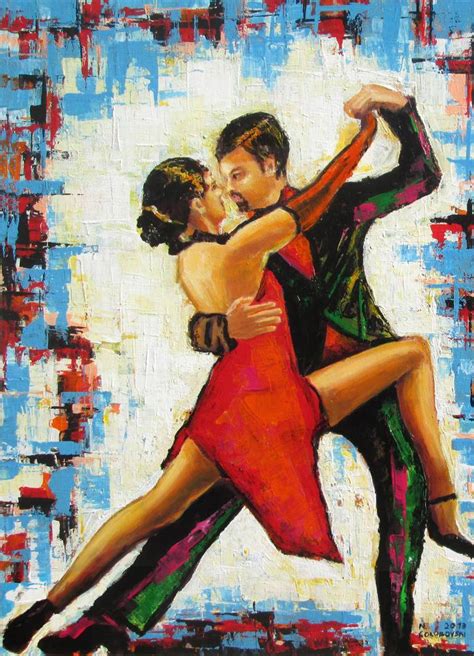 argentine tango Painting by Nikola Golubovski | Saatchi Art