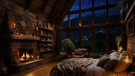 Cozy Rain With Fireplace Relaxing Rain Sounds For Instant Relaxation