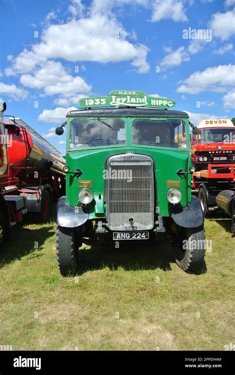 A 1935 Leyland Hippo Lorry Parked On Display At The 47th Historic