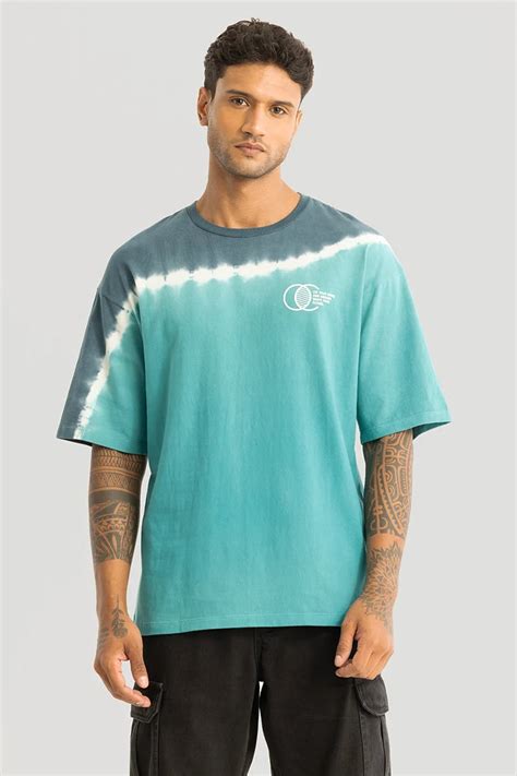 Buy Mens Let Your Hopes Blue Tie Dye Oversized T Shirt Online Snitch