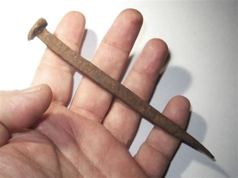 Huge Roman Crucifixion Nail Authentic Roman Wrought Iron Over 5 12