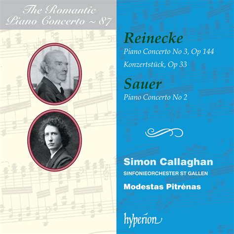 Reinecke Sauer Piano Concertos Hyperion Romantic Piano Concerto 87