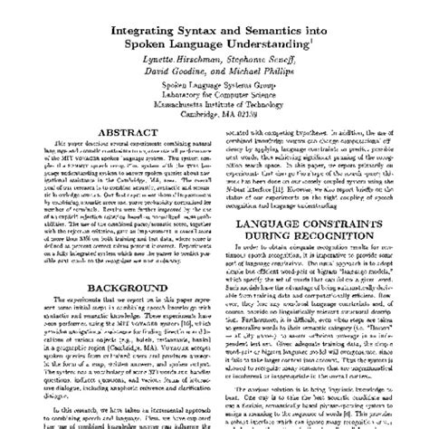 Integrating Syntax And Semantics Into Spoken Language Understanding