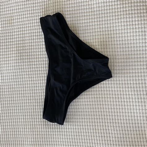 Black Synced Bikini Bottoms Depop