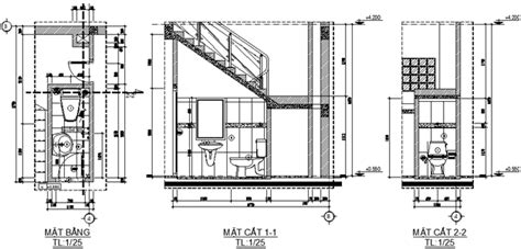 Có nên thiết kế nhà vệ sinh dưới gầm cầu thang không Bản vẽ tham khảo