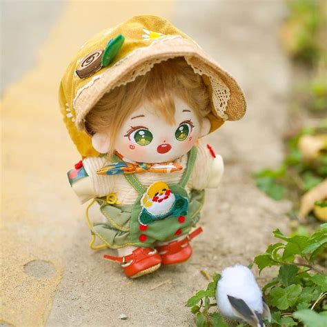 20cm Plush Doll Green Eyes Girl Naked Humanoid Stuffed Body No Attribute 8 Normal Body Wearable