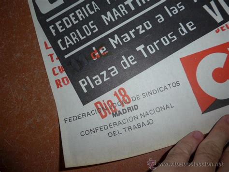 Antiguo Cartel Orginal De Cnt Transicion Extr Comprar Carteles