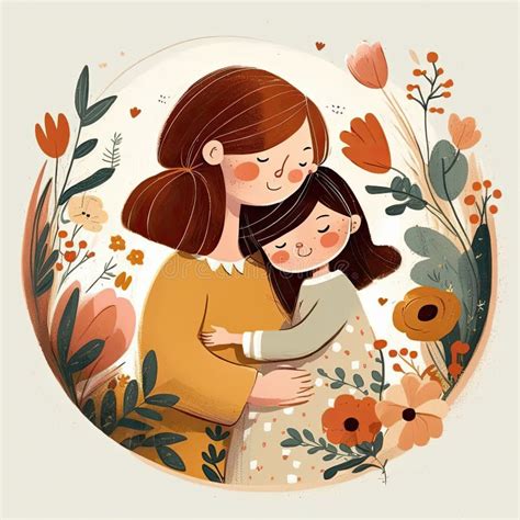 Happy Mother S Day Greeting Generative Ai Stock Illustration