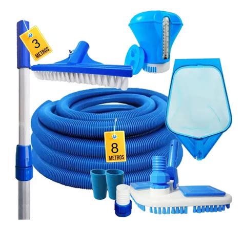 Kit Limpeza Piscinas Fibra Vinil Alvenaria Cabo M Parcelamento