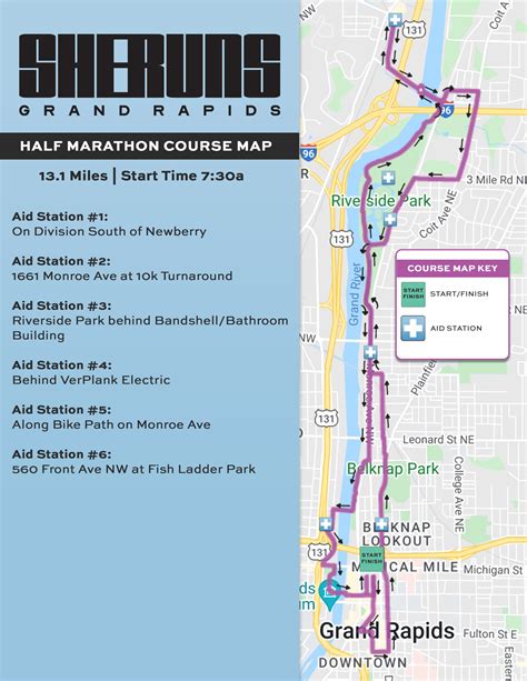 Half Marathon Course Map – SHE RUNS Grand Rapids