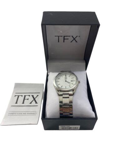 TFX By Bulova 36B100 Stainless Steel Silver Tone Date White Dial Men S