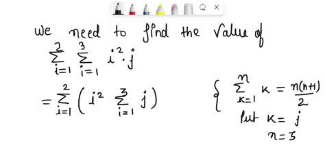 Solve The Following Summation Problems Using The Formulas Provided 1