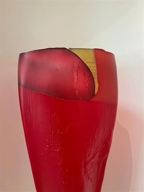 Large Art Glass Vase Sculpture Entitled Champ By Danny Perkins For Sale At 1stdibs