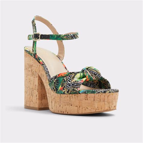 Ulialdan Bright Multi Womens Platform Sandals Aldo Us