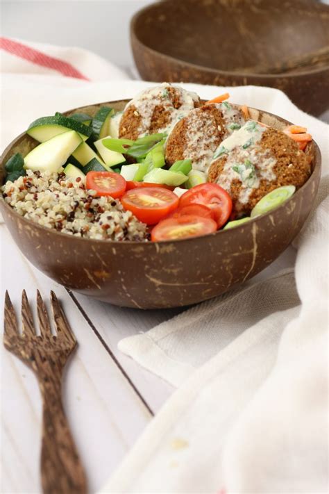 Falafel Quinoa Salad Bowl Vegan Gluten Free Rooty Fruity Vegan