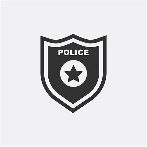 Premium Vector Police Badge Vector Icon Illustration Isolated On