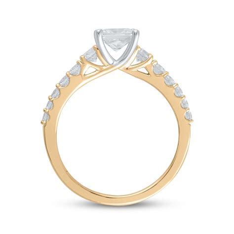 Lab-Created Diamonds by KAY Princess-Cut Engagement Ring 1-1/2 ct tw ...