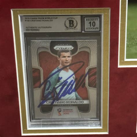 Cristiano Ronaldo Autographed 2018 Panini Prizm World Cup Card