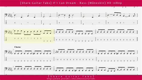 Share Guitar Tabs If I Can Dream Bass M Neskin Hd P Youtube