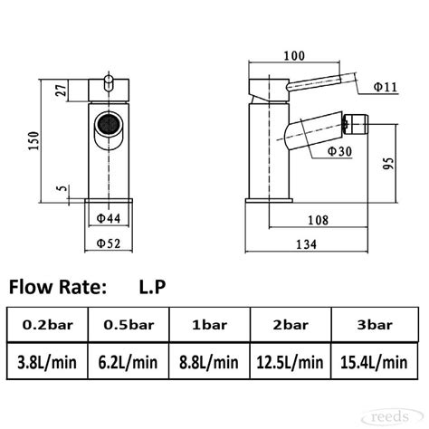 K Vit Plan Mono Bidet Mixer Chrome TAP011PL