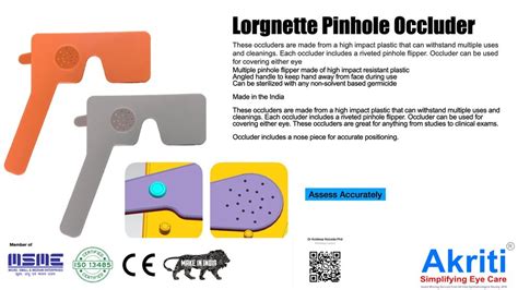 Lorgnette Pinhole Occluder At Rs Piece Shaikpet Hyderabad Id