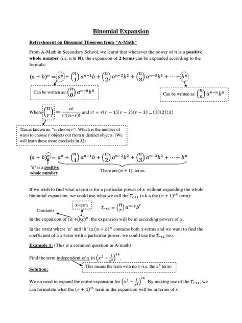 Binomial Series Expansion | Rational Number | Fraction (Mathematics) 