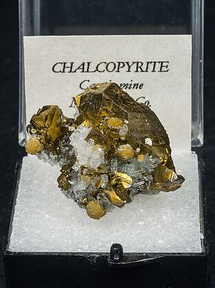 Mineral Specimen Chalcopyrite With Quartz And Calcite Fabre Minerals