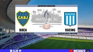 Boca Vs Racing Club Supercopa Internacional En Vivo