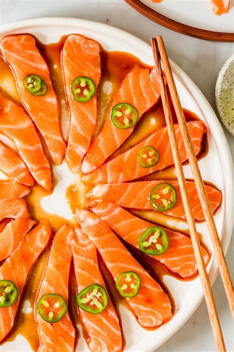 Spicy Salmon Sashimi With Ponzu Sauce Lena S Kitchen