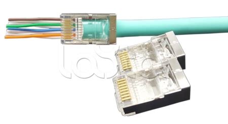 Hyperline (PLEZ-8P8C-U-C5-SH-100)|Разъем легкой оконцовки RJ-45 (8P8C ...