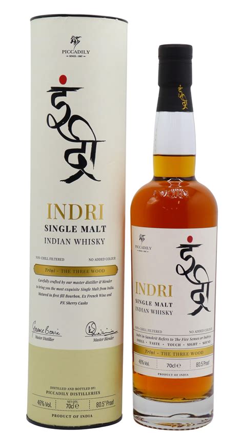 Indri Trini Three Wood Indian Single Malt Whisky 70cl Whisky