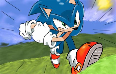 Sonic Running By Lightningchaos2010 On Deviantart