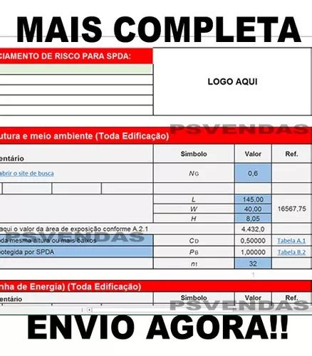 Planilha De Gerenciamento De Risco Spda Mais Completa Frete Gr Tis