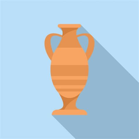 Premium Vector Water Amphora Icon Flat Vector Vase Pot Old Pottery