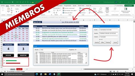 C Mo Automatizar Una Agenda En Excel Con Formularios Y Calendario Youtube