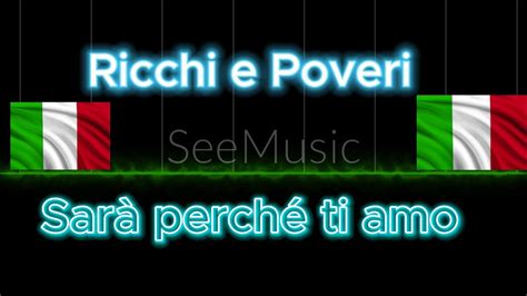 Ricchi E Poveri Sarà Perché Ti Amo Piano Cover Youtube