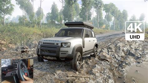 Land Rover Defender 2022 Realistic Tour SnowRunner Logitech G29