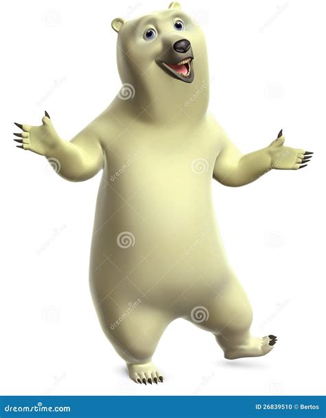 Dancing polar bear stock illustration. Illustration of cartoon - 26839510