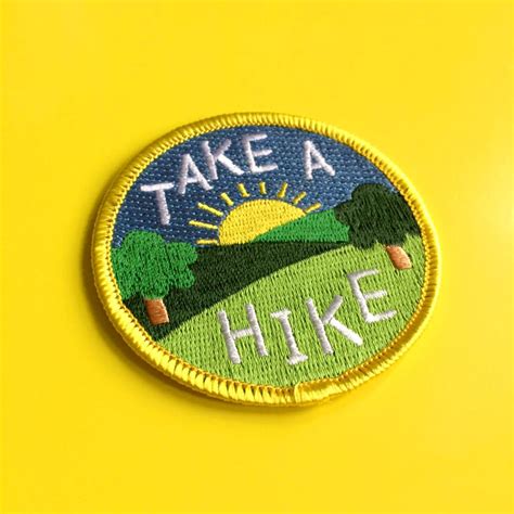 Take A Hike Embroidered Patch Funny Iron On Patch Explore Etsy