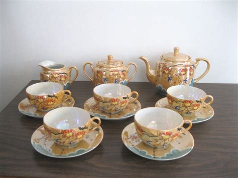 Antique Lusterware Japanese Tea Set 15-piece by evolvetwo21