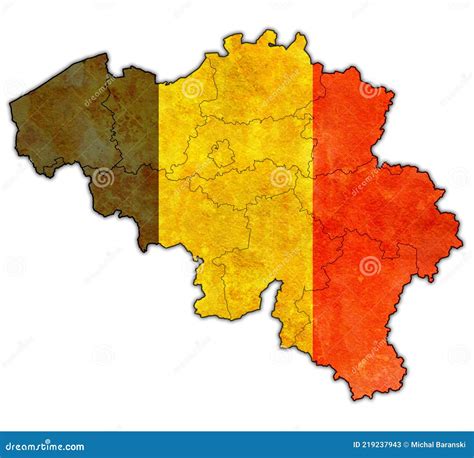 Belgische Landkarte Stock Abbildung Illustration Von Geographie