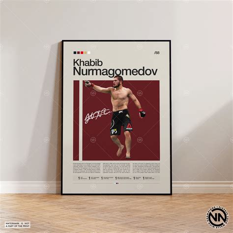 Khabib Nurmagomedov Poster MMA Poster Boxing Poster Sport Inspire