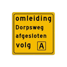 Tekstbord Eigen Tekst Werk In Uitvoering Tijdelijke