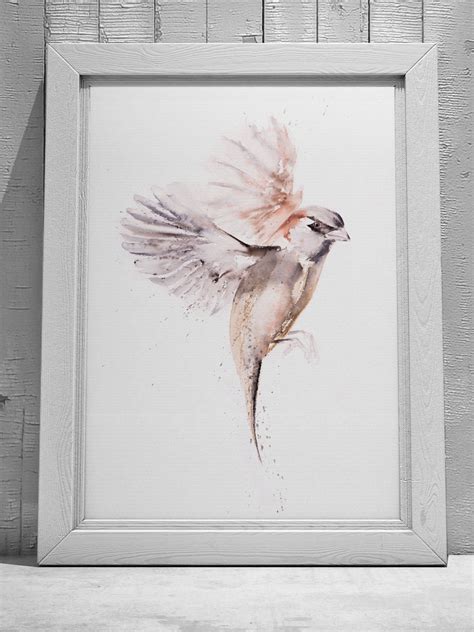 Just A Sparrow Painting Sparrow Watercolour Hand Signed Numbered