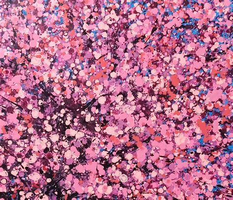 Cherry Blossom Von Phuong Hoang Malerei Acryl Auf Leinwand