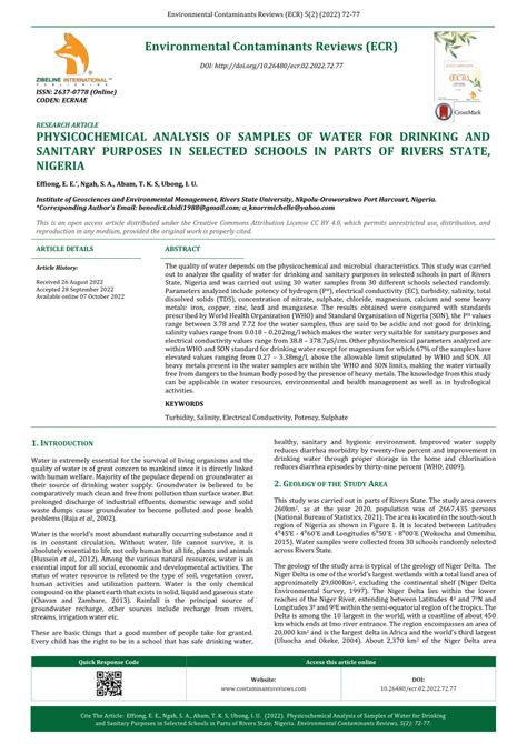 Pdf Physicochemical Analysis Of Samples Of Water For Drinking And