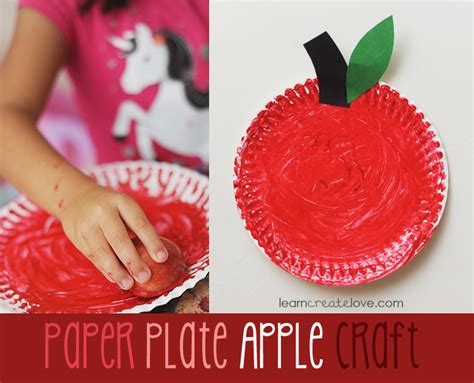 Paper Plate Apple Craft