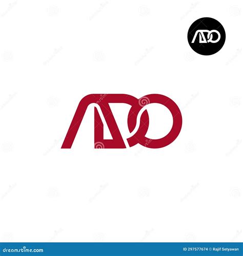 Letter Ado Monogram Logo Design Stock Illustration Illustration Of